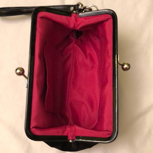 Coach Black satin evening clutch or wristlet - Picture 3 of 8